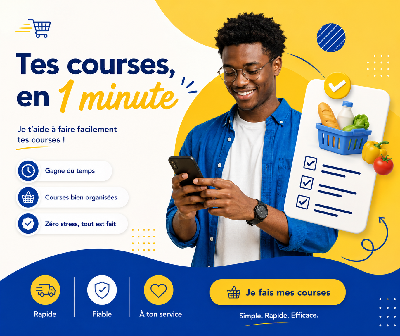 Tes courses en une minute