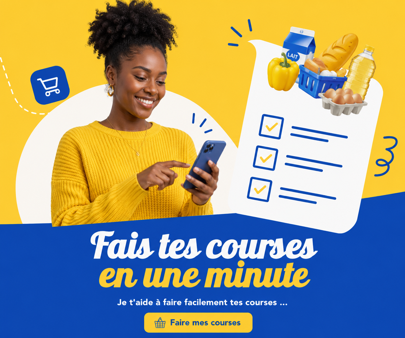 Fais tes courses en une minute